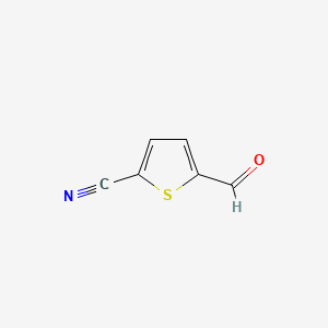 Chemical structure of 5-Cyanothiophene-2-carboxaldehyde