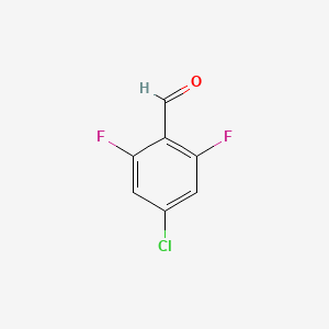 Chemical structure of 4-Chloro-2,6-difluorobenzaldehyde