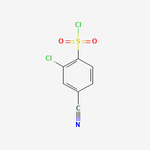 Chemical structure of 2-Chloro-4-cyanobenzenesulfonyl chloride