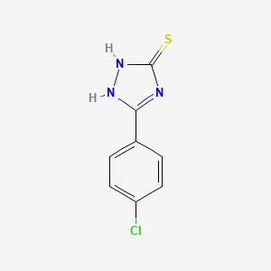 Chemical structure of 3-(4-Chlorophenyl)-1,2,4-triazole-5-thiol