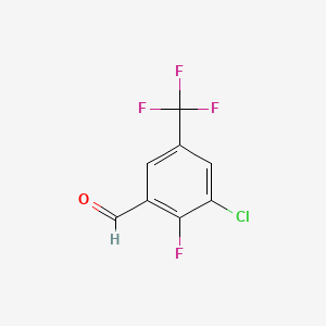 Chemical structure of 3-Chloro-2-fluoro-5-(trifluoromethyl)benzaldehyde