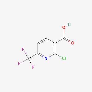 Chemical structure of 2-Chloro-6-(trifluoromethyl)pyridine-3-carboxylic acid