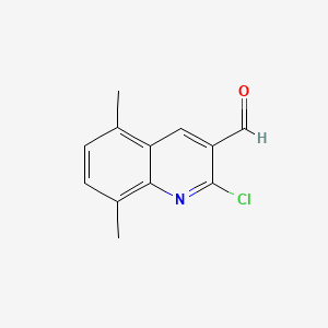 Chemical structure of 2-Chloro-5,8-dimethylquinoline-3-carboxaldehyde