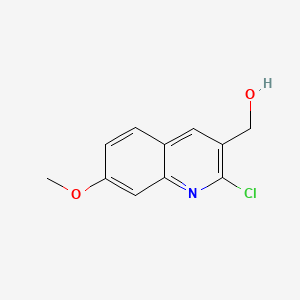 Chemical structure of 2-Chloro-7-methoxyquinoline-3-methanol