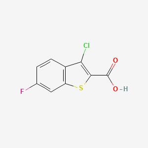 Chemical structure of 3-Chloro-6-fluorobenzo[b]thiophene-2-carboxylic acid