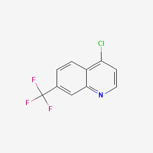 Chemical structure of 4-Chloro-7-(trifluoromethyl)quinoline