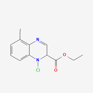 Chemical structure of 4-Chloro-8-methyl-quinoline-3-carboxylic acid ethyl ester