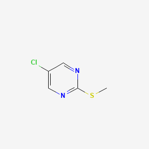 Chemical structure of 5-Chloro-2-(methylthio)pyrimidine
