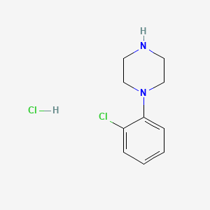 Chemical structure of 1-(2-Chlorophenyl)piperazine monohydrochloride