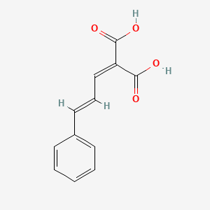 Chemical structure of Cinnamylidenemalonic acid