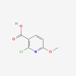 Chemical structure of 2-Chloro-6-methoxynicotinic acid