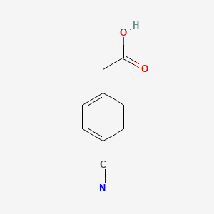 Chemical structure of 4-Cyanophenylacetic acid