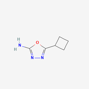 Chemical structure of 5-Cyclobutyl-1,3,4-oxadiazol-2-amine