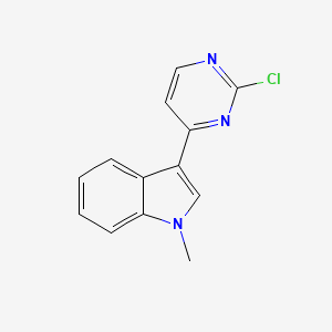 Chemical structure of 3-(2-chloropyrimidin-4-yl)-1-methyl-1H-indole