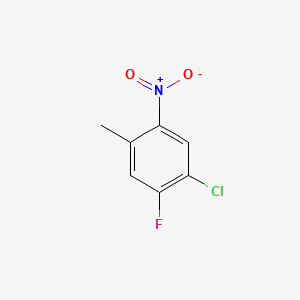 Chemical structure of 1-chloro-2-fluoro-4-methyl-5-nitrobenzene