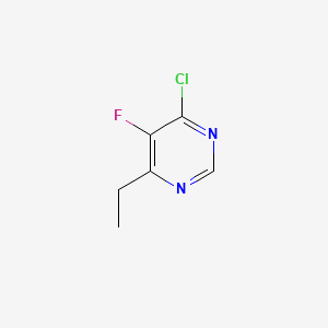 Chemical structure of 4-chloro-6-ethyl-5-fluoropyrimidine