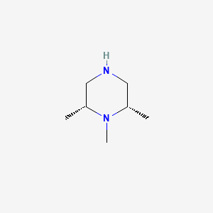 Chemical structure of cis-1,2,6-trimethylpiperazine