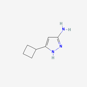 Chemical structure of 3-cyclobutyl-1H-pyrazol-5-amine