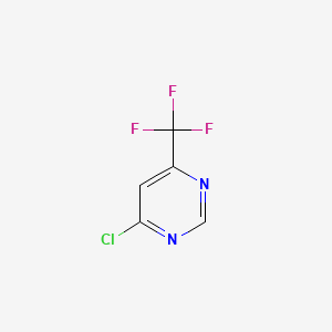 Chemical structure of 4-chloro-6-(trifluoromethyl)pyrimidine