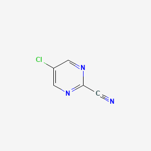 Chemical structure of 5-chloropyrimidine-2-carbonitrile
