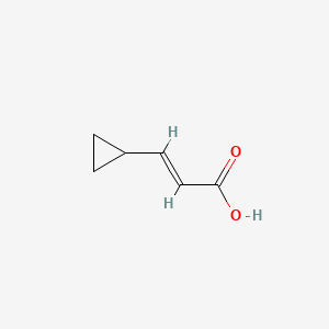 Chemical structure of 3-cyclopropylprop-2-enoic acid