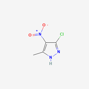 Chemical structure of 5-chloro-3-methyl-4-nitro-1H-pyrazole