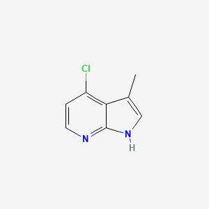 Chemical structure of 4-chloro-3-methyl-1H-pyrrolo[2,3-b]pyridine