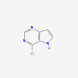 Chemical structure of 4-chloro-5H-pyrrolo[3,2-d]pyrimidine