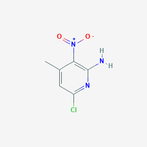 Chemical structure of 6-chloro-4-methyl-3-nitropyridin-2-amine