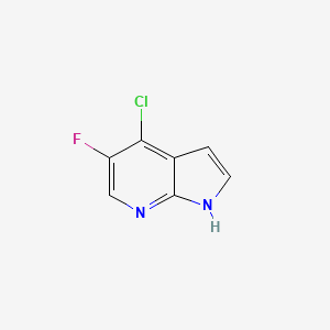 Chemical structure of 4-chloro-5-fluoro-1H-pyrrolo[2,3-b]pyridine