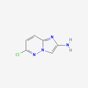 Chemical structure of 6-chloroimidazo[1,2-b]pyridazin-2-amine