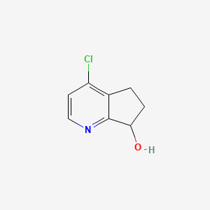 Chemical structure of 4-Chloro-6,7-dihydro-5h-cyclopenta[b]pyridin-7-ol