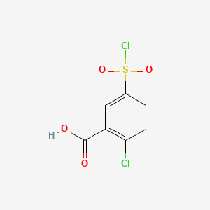Chemical structure of 2-Chloro-5-chlorosulfonyl-benzoic acid