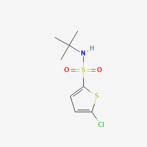 Chemical structure of 5-Chlorothiophene-2-sulfonic acid tert-butylamide