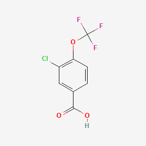 Chemical structure of 3-Chloro-4-(trifluoromethoxy)benzoic acid