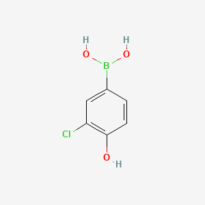 Chemical structure of 3-Chloro-4-hydroxyphenylboronic Acid