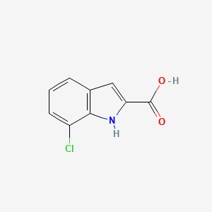 Chemical structure of 7-Chloro-1H-indole-2-carboxylic acid