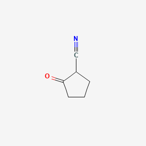 Chemical structure of Cyclopentanone-2-carbonitrile