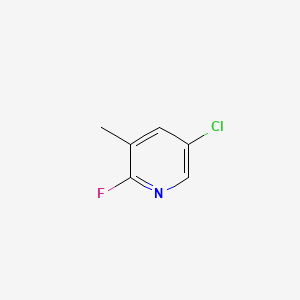Chemical structure of 5-Chloro-2-fluoro-3-methylpyridine