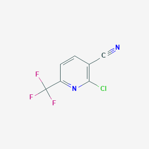 Chemical structure of 2-Chloro-6-(trifluoromethyl)nicotinonitrile