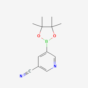 Chemical structure of 3-Cyanopyridine-5-boronic acid pinacol ester