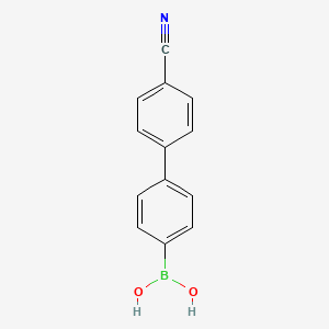 Chemical structure of B-(4'-Cyano(1,1'-biphenyl)-4-yl)boronic acid
