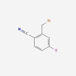 Chemical structure of 2-Bromomethyl-4-fluorobenzonitrile