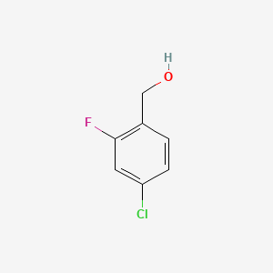 Chemical structure of 4-Chloro-2-fluorobenzyl alcohol