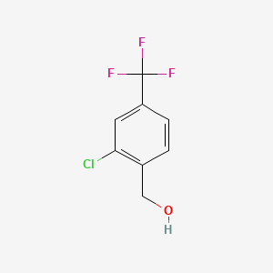 Chemical structure of 2-Chloro-4-(trifluoromethyl)benzylalcohol