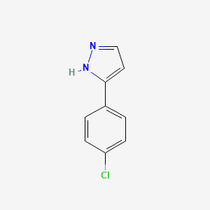 Chemical structure of 5-(4-Chlorophenyl)-1H-pyrazole