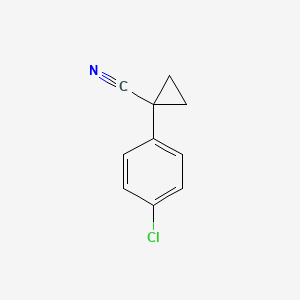 Chemical structure of 1-(4-Chlorophenyl)cyclopropanecarbonitrile