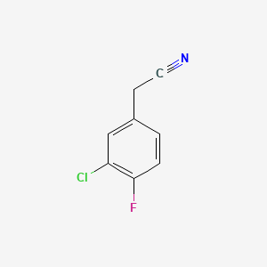 Chemical structure of 3-Chloro-4-fluorophenylacetonitrile