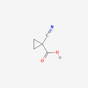 Chemical structure of 1-Cyano-1-cyclopropanecarboxylic acid