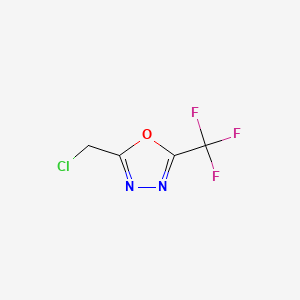Chemical structure of 5-(Chloromethyl)-2-(trifluoromethyl)-1,3,4-oxadiazole